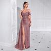New Bead Tube Top Dress High-end Women's Clothing Party Wedding Dinner Fishtail Long Evening Dress
