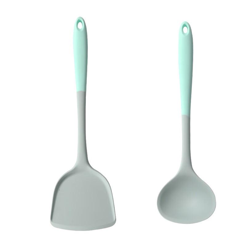 Silicone Soup Ladle and Slotted Spoon Set