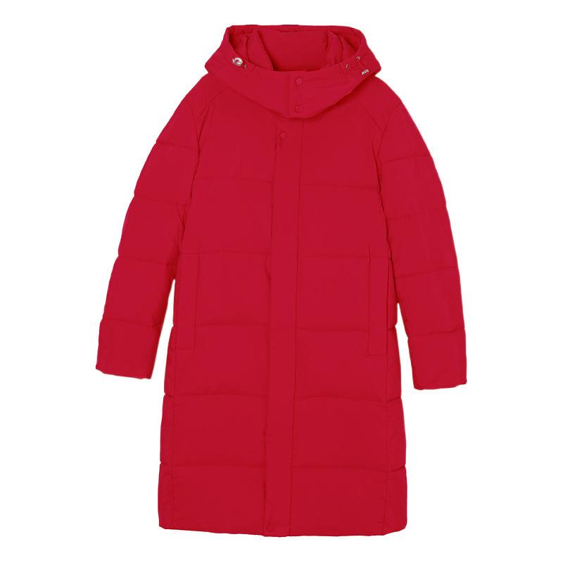 New Couple Loose Over-knee Down Cotton Jacket for Winter Men and Women Extended Hooded Cotton Jacket for Warm Jacket