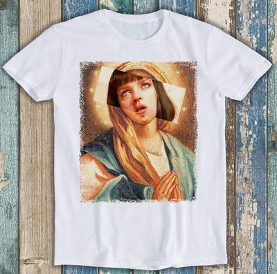 Mona Lisa Da Vinci Uma Thurman TV Kultfilm Lustiges Geschenk T-Shirt M1231