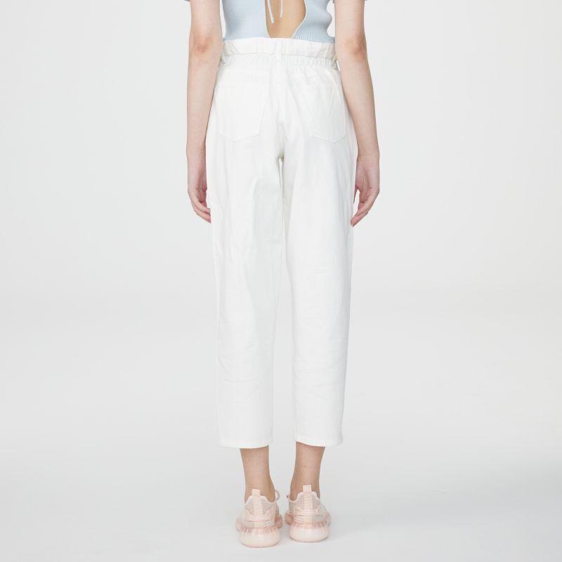 VITABERRY Women's Casual Paper Bag Cropped Denim Jeans