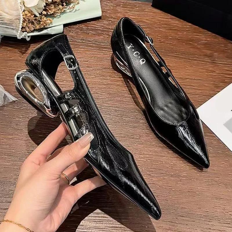 Fashion Women's Pointed Toe Sandals Summer Designer Heels Shoes Fashion Dress Elegant Woman Pumps 2025 New Trend Brand Mujer Zapatillas