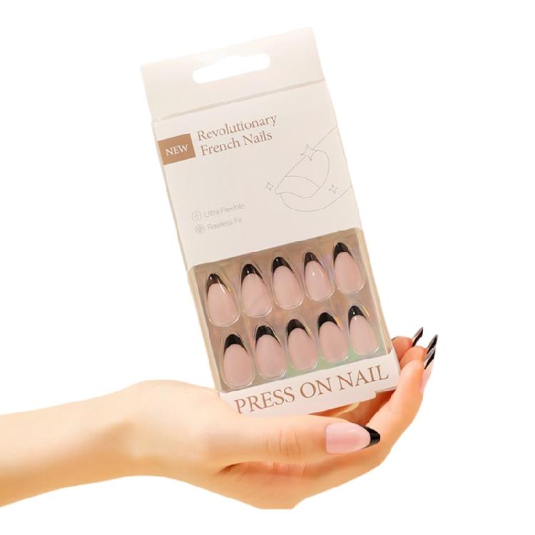 

Medium Almond Press On Nails 30Pcs Set for Natural Looking Acrylic False Nails Stick on Nail French Tip False Nail