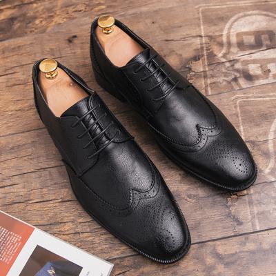 Designer Neue Herren Echtleder Schuhe Bankett Kleiderschuhe Spitzschuhe Brogue Schuhe Herren Anzugschuhe Vielseitig Kostenlose Lieferung
