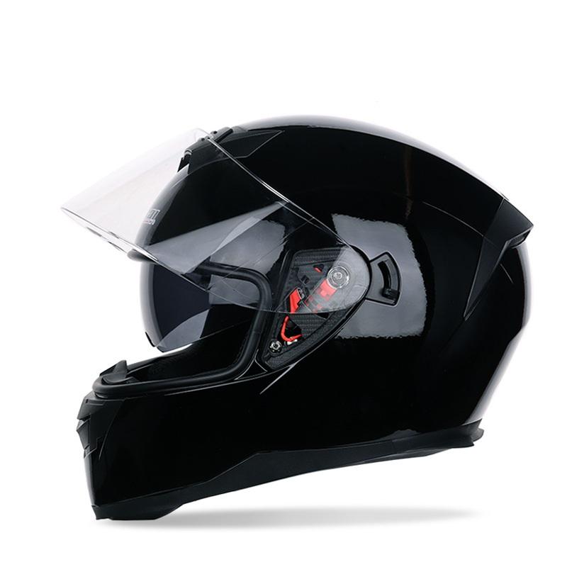 Full Face Motorcycle Helmet DOT Certified Covered Double - Lens Motorcycle Racing Helmet for Racing and Riding чёрный
