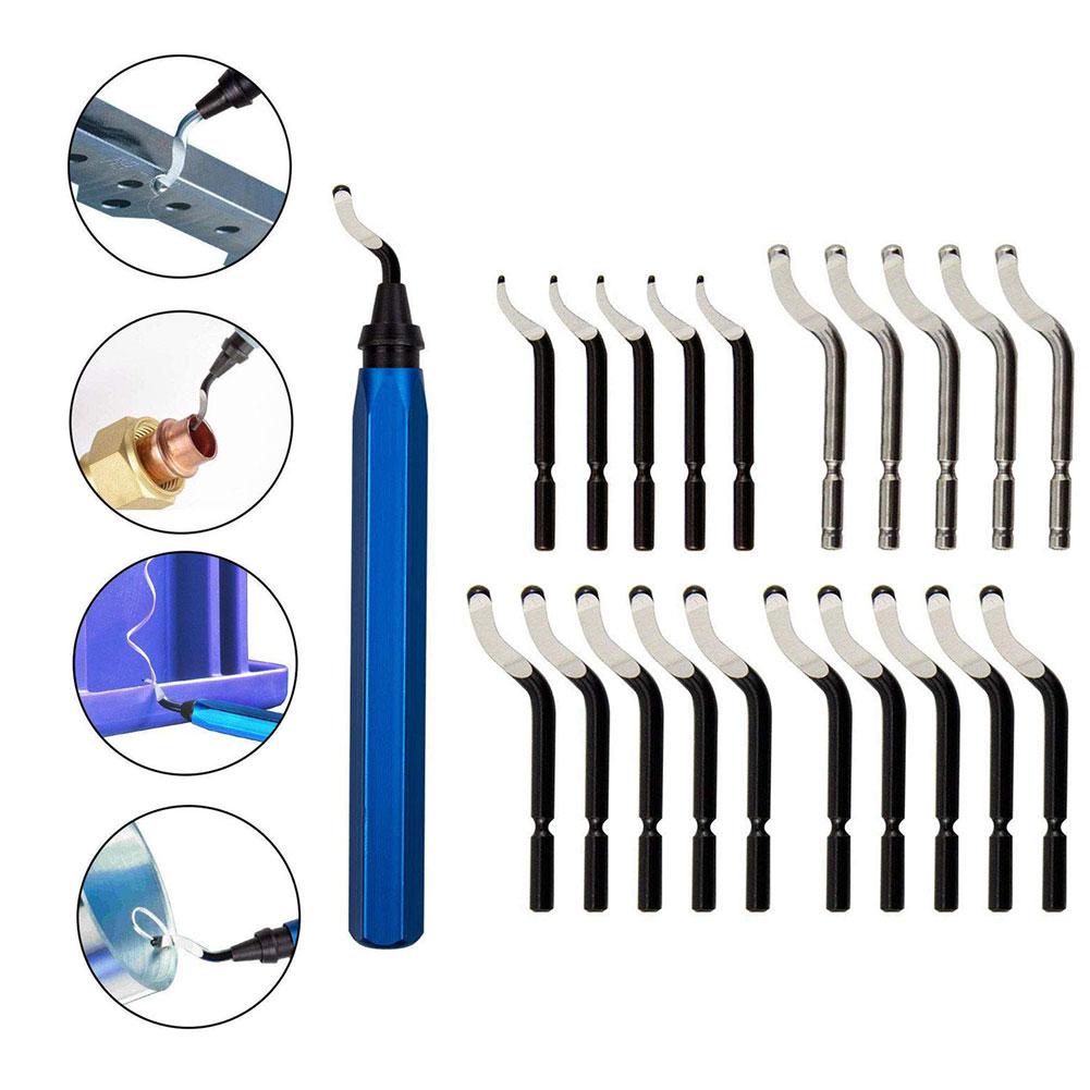 20 PZ Coltello per Rifilare Raschietto Strumento per Sbavare Set di Frese per Sbavare Strumento Rimuovi Bave per Legno Plastica Alluminio Rame e Acciaio