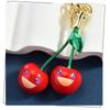 Smiling Cherry Keychain Cherries Bag Pendant Keyring Backpack Decoration Accessories Gifts Women Men Car Key Chains