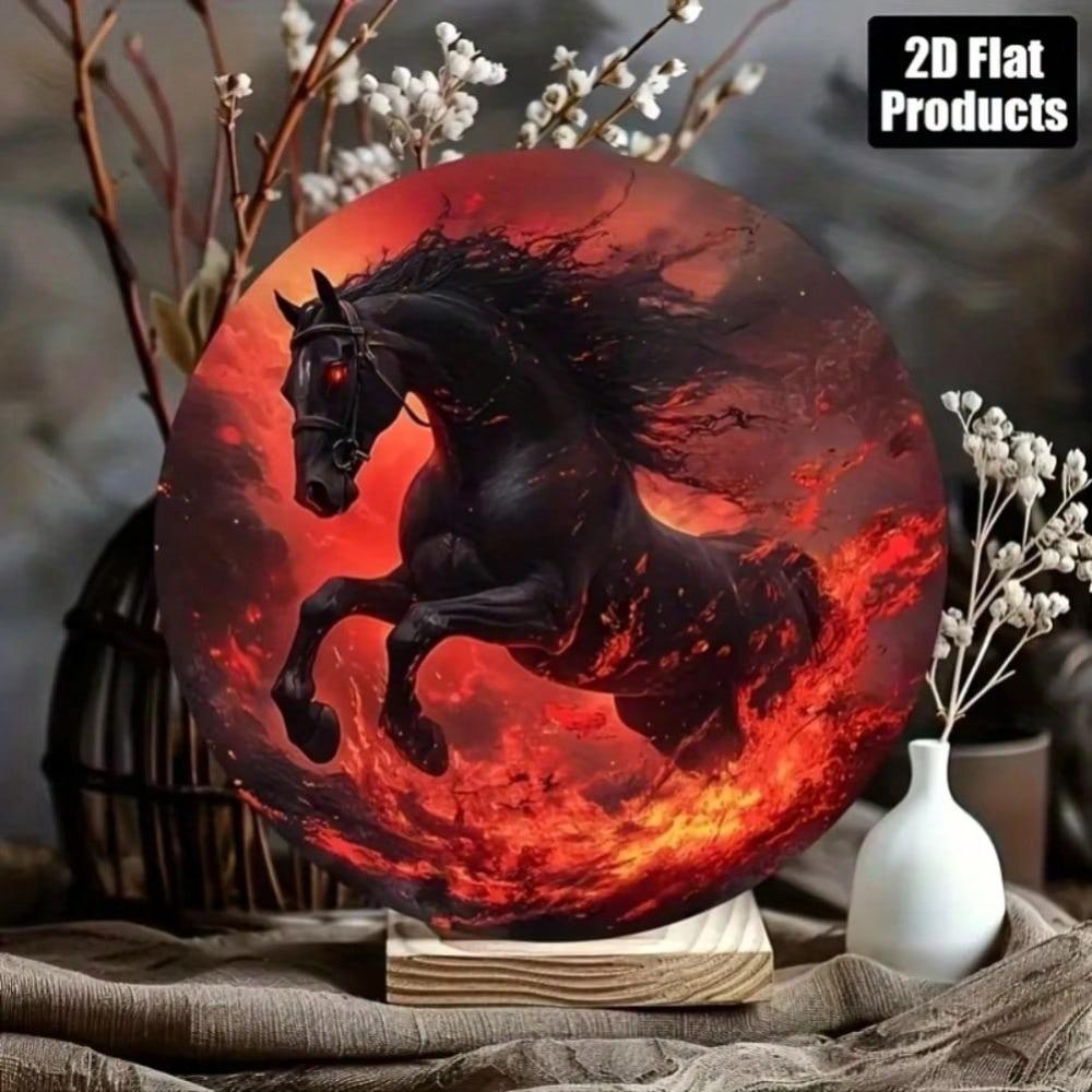 Iron Horse Gallop Flame Metal Wall Art Bohemian Style Home Decor