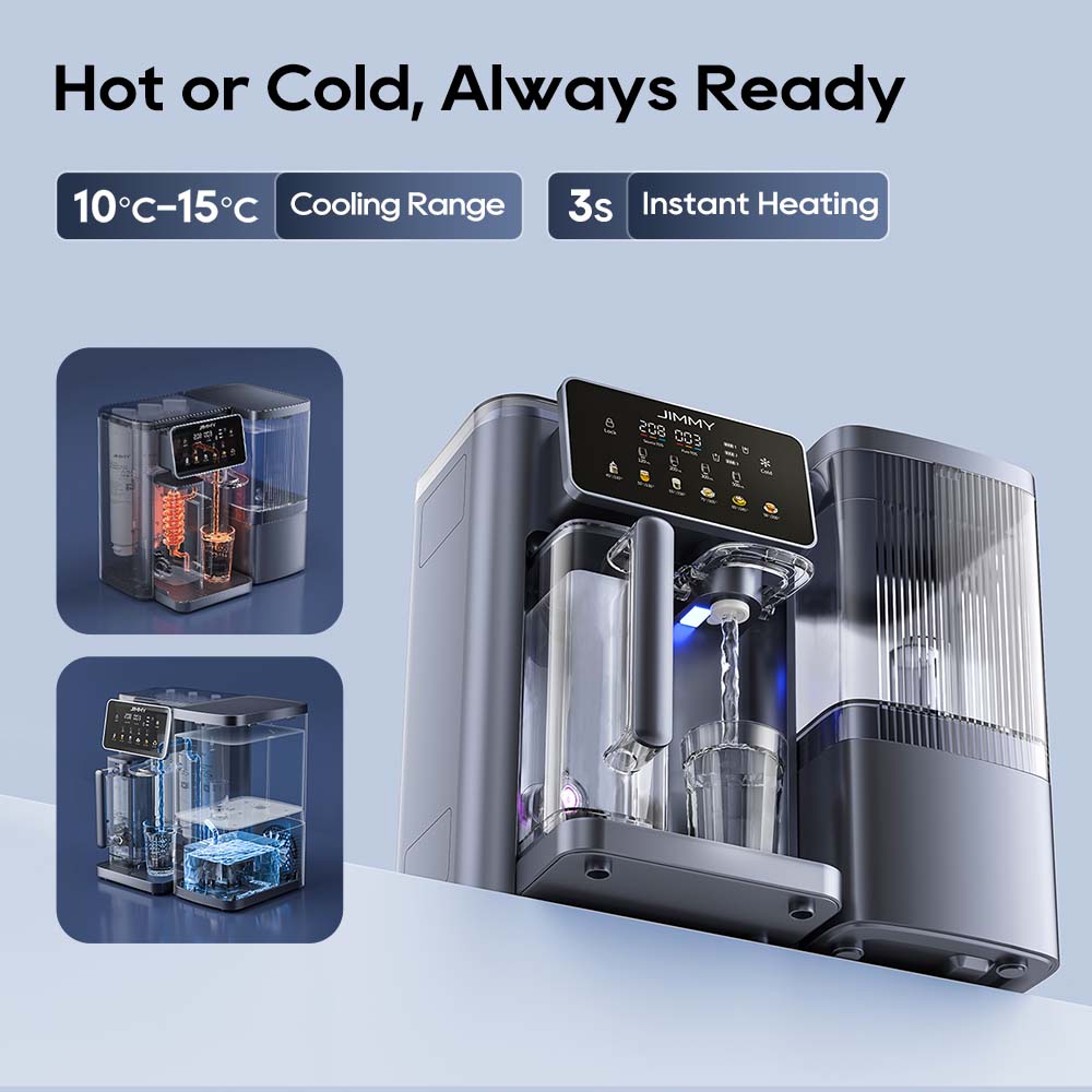 Fuente Purificadora De Agua JIMMY R9 PRO: 7 Etapas De Filtración, Temperaturas Instantáneas Y Diseño Sin Instalación.