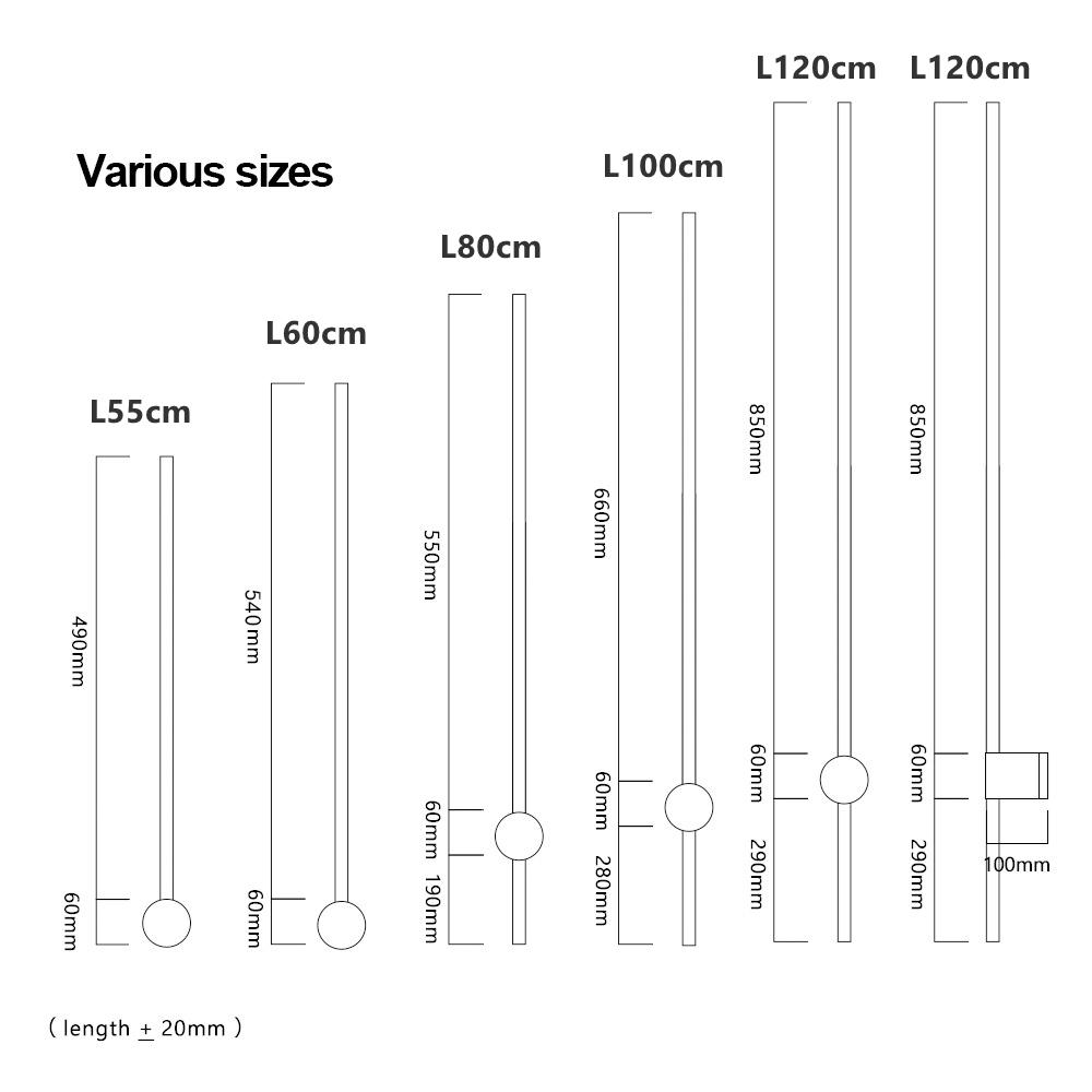 Modern Long Strip LED Wall Lamp Rotatable Living Room Bedroom Simple Linear Light Sofa Background Decor Sconce Lighting Fixture