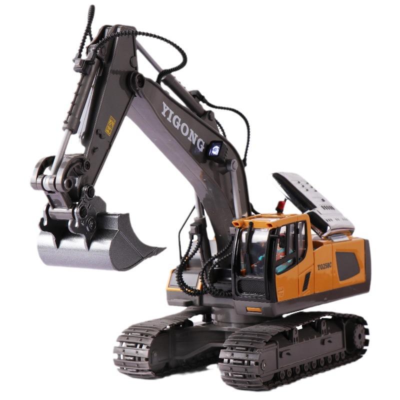 2.4G Remote Control Excavator & Bulldozer Toy - Alloy Construction Vehicle for Kids