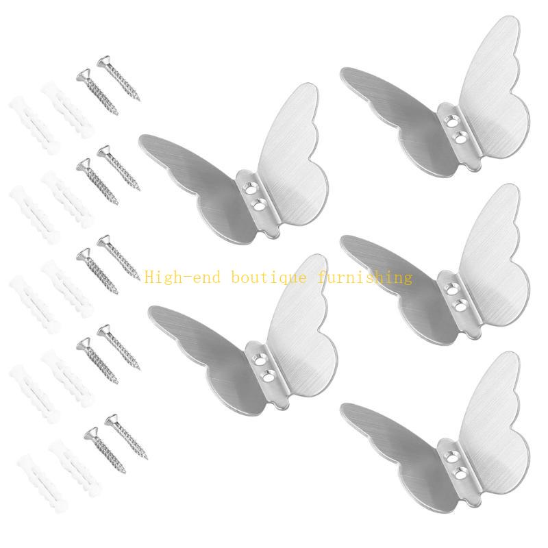  Stylish Butterfly Designs Hooks Decorative Stainless Steel Hanger Butterfly Hooks Suitable For Any Room