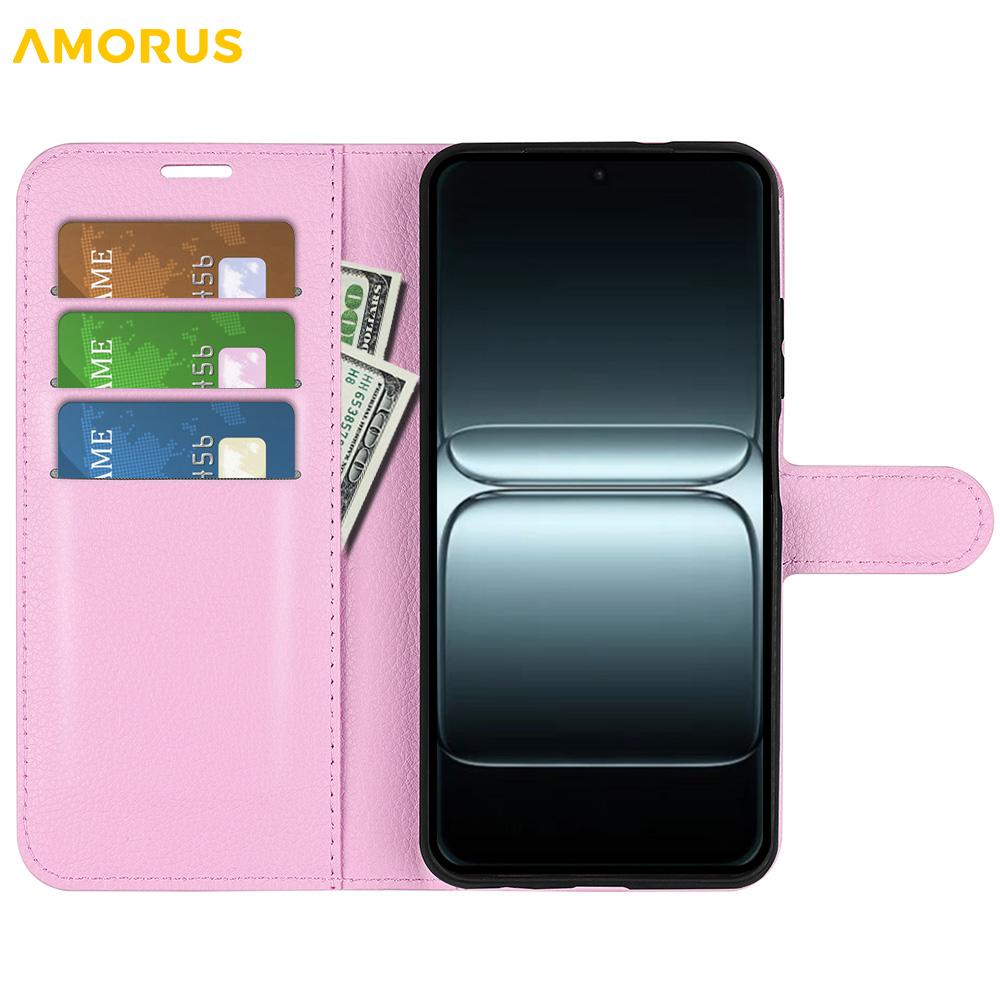 For OnePlus 13T 5G Wallet Case Litchi Texture Shockproof Leather Flip Stand Phone Cover