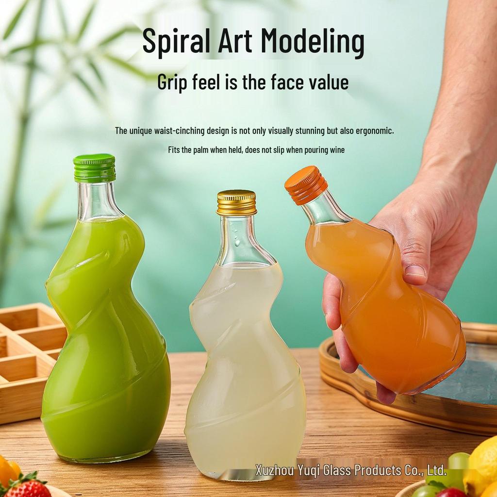 Creative Women's Flower & Fruit Beverage Bottles - New Style Sealed Glass Bottles for Home Brewing & Green Plum Wine