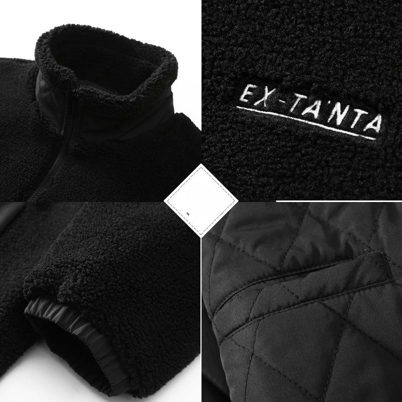 Herbst und Winter Baumwollgepolsterte Kleidung Herren Trend Winterkleidung Hongkong-Stil Tide-Marke Lammwolle Lammwolle Ins Lockeres Paar Baumwolljacke