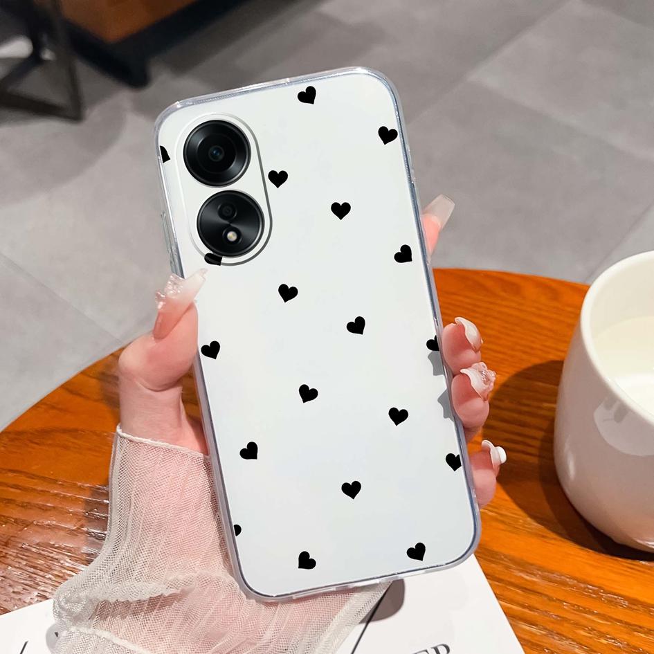 Carcasă nouă pentru Oppo A58 A57 A57S A57e A77 A77S A78 A79 A98 A38 A2 F23 K11 4G 5G Model animal drăguț din silicon transparent anti-alunecare Carcasă durabilă pentru Oppo Capa