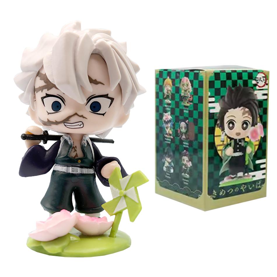 Anime Demon Slayer 6Pcs/Set Small Figure Boxed Character Multiple Combination Sets Cute Anime Toy Gift Collection Decoration PVC