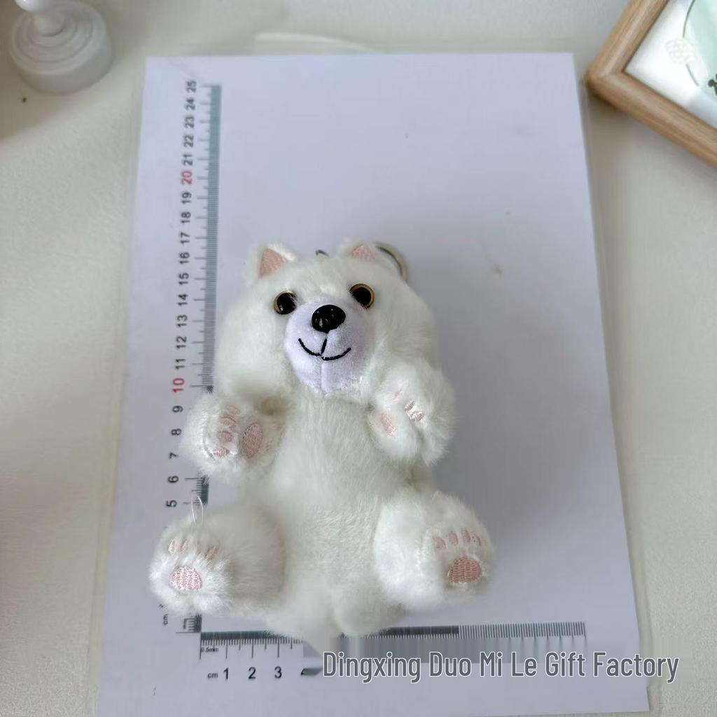 Xiaohongshu Cute Plush Samoyed Keychain Doll - Ideal Healing Birthday Gift for Girls