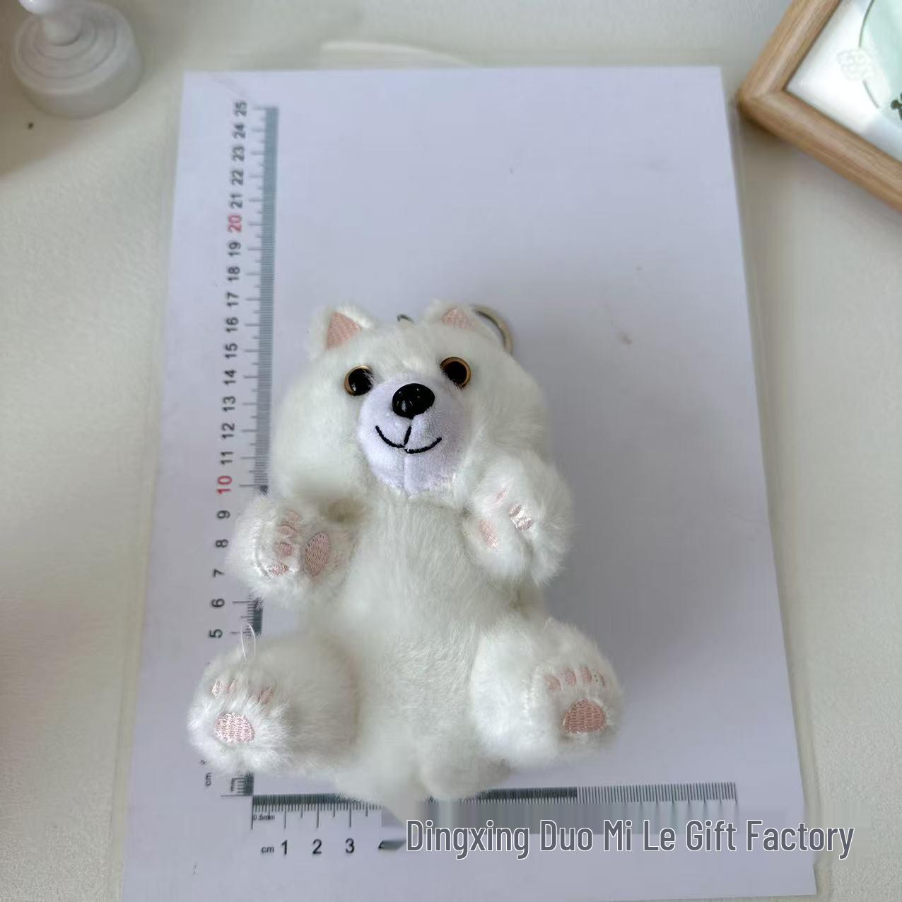 Xiaohongshu Cute Plush Samoyed Keychain Doll - Ideal Healing Birthday Gift for Girls Puppy
