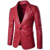 2019 Men's European & American Slim Fit PU Leather Suit X307