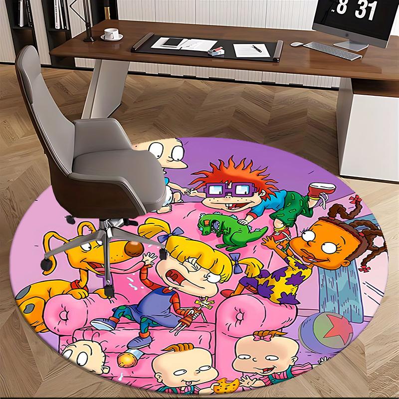 Cartoon Network,Rugrats Chair mat Round Rug Office carpet,Non slip, Suitable for Living Rooms, Bedrooms Decor1205071a
