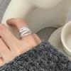 Adjustable Multi-layer Intersecting Lines Ring for Women - Fashionable Hip Hop & Cool Style
