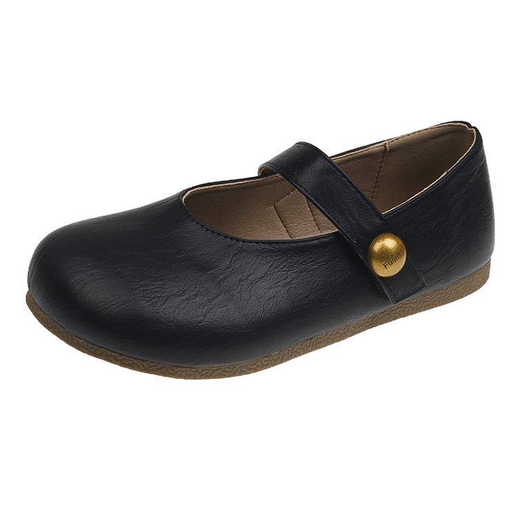 

Fairy wind Mary Jane Velcro single shoes 2025 spring new Korean version soft-soled square head shallow mouth flat-soled Doudou shoes 40 чёрный