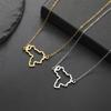  Hollow Venezuela Map Necklace for Women Men Stainless Steel Fashion Venezuelan Pendant Choker Patriotic Jewelry Gifts