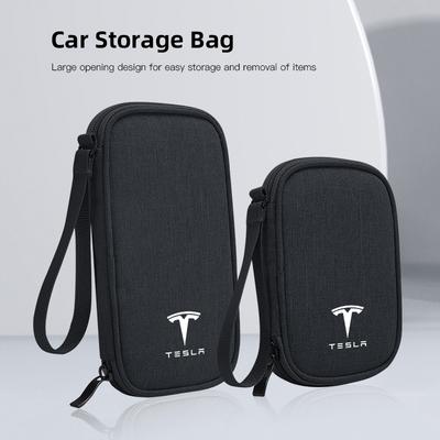 Car Cable Drive Earphone Charger Protable Storage Bag For Tesla Model 3 Y S X Cybertruck Juguete Roadster Coil