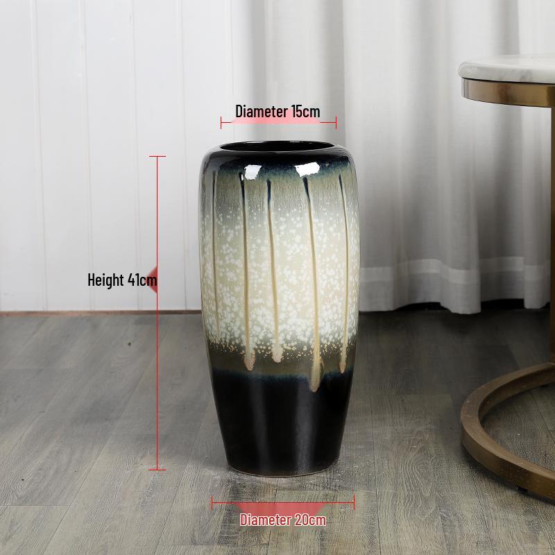 Handmade Large Ceramic Floor Vase for Living Room or Hotel - Perfect for Fresh Flowers