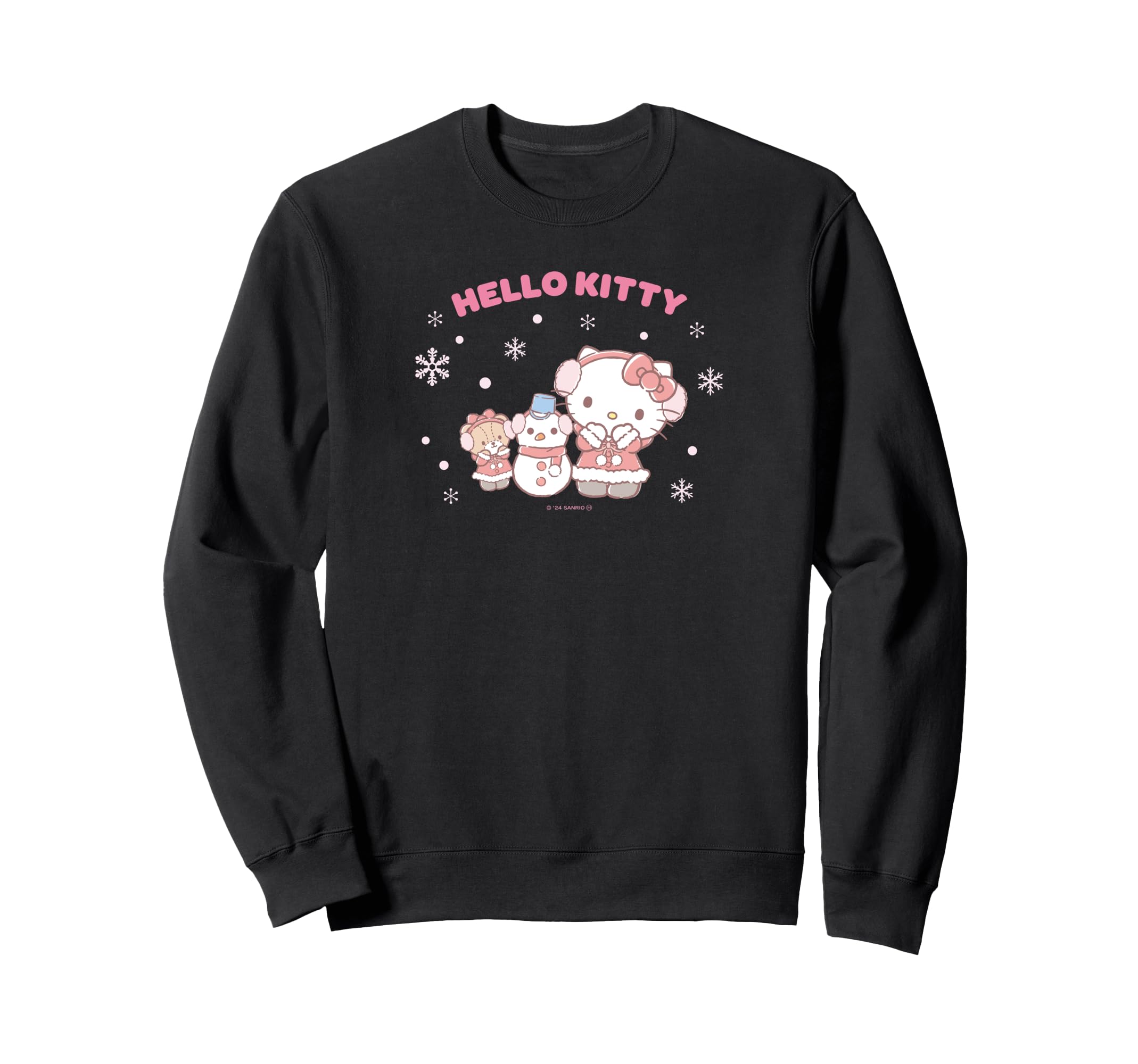 

Теплая зимняя толстовка Hello Kitty чёрный