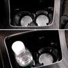Non-slip Car Water Cup Pad Carbon Fiber Style Rubber Mat For Car Drink Coffe Bottle Holder Coaster