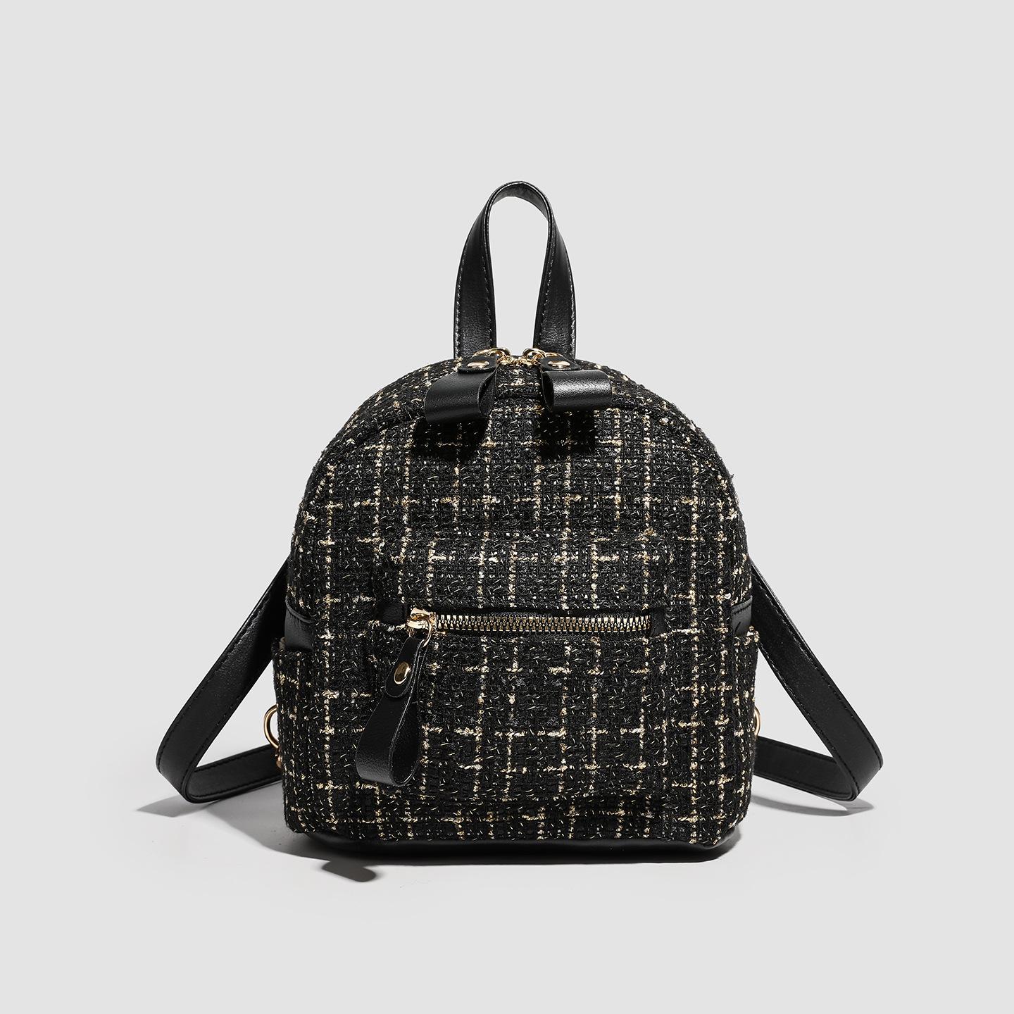 

Backpack women s new fashion casual woolen backpack niche design high-end commuter women s backpack