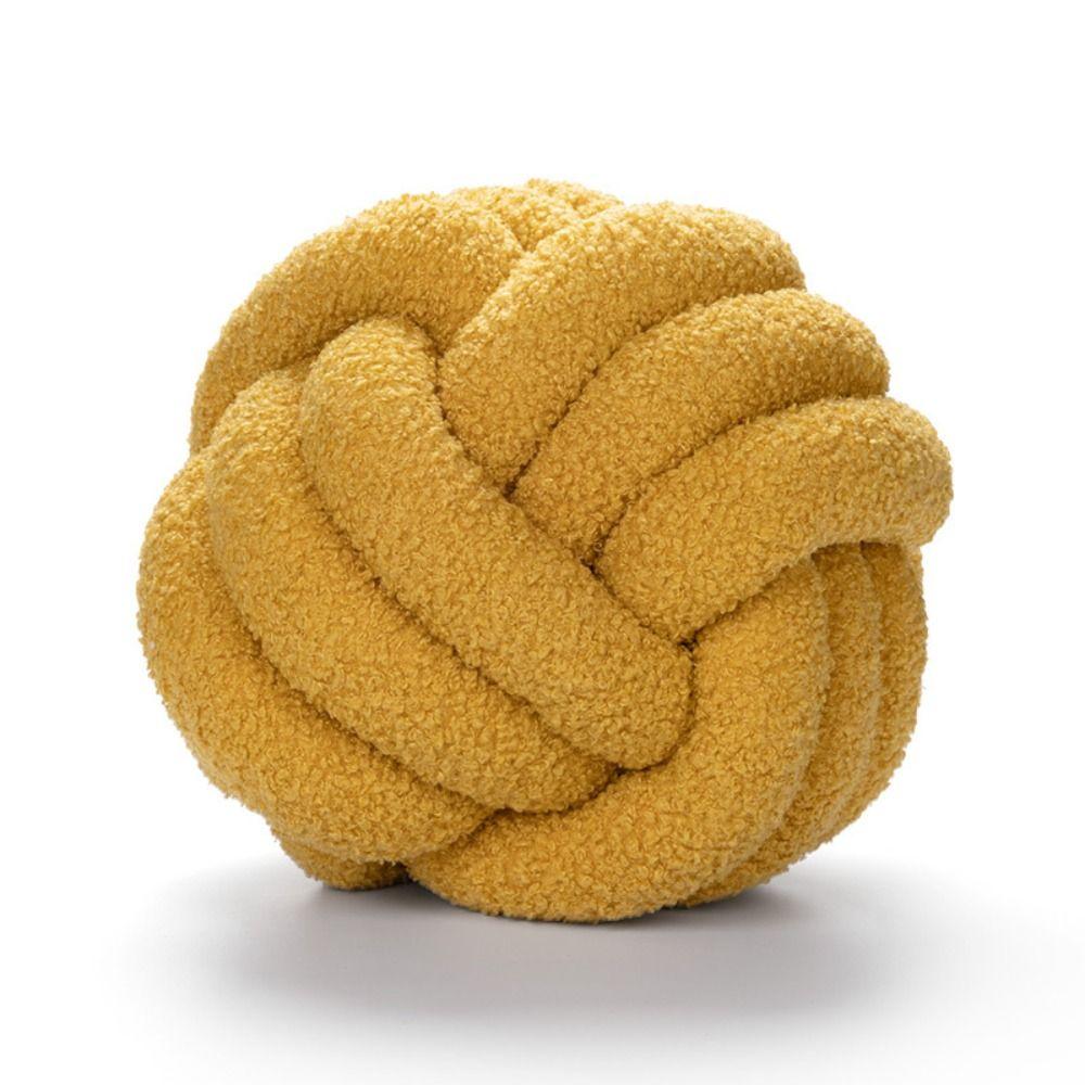 Waist Protective Lamb Velvet Home Decor for Bathroom Throw Pillow Cushion Knotted Ball Backrest