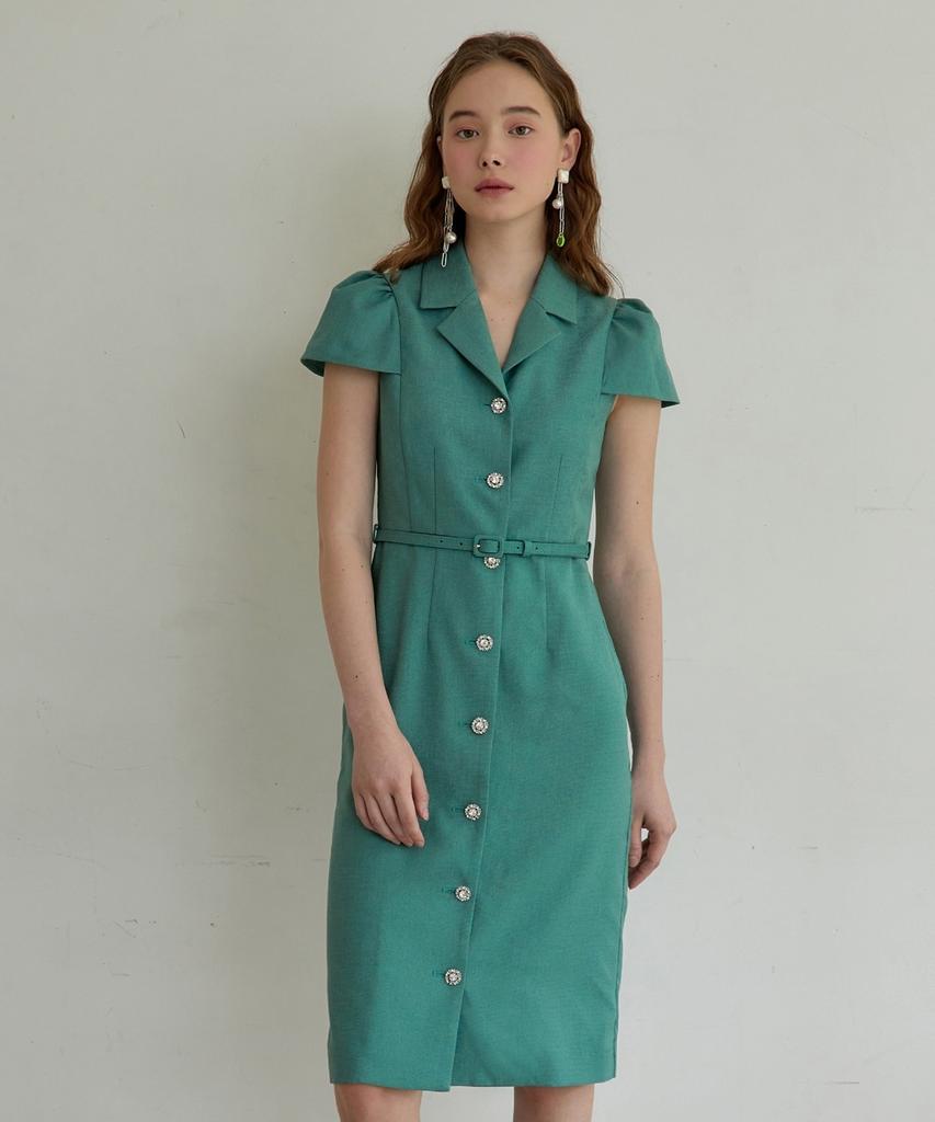 Julie And Kara 23Hs Ballad Collar 72 Cape Queen Dress Green