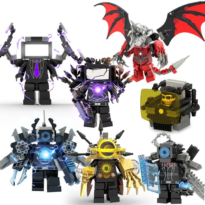 Skibidi Toileted TVman Multi Joined Mini Building Blocks Speakerman Cameraman Action Figures Model Toys for Kid Xmas Easter