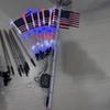 8Pcs Solar Stake Lights Waterproof Outdoor LED Pathway Lights with 8 Modes Red White Blue Solar Powered Garden Stakes Lights for Independence Day 4th