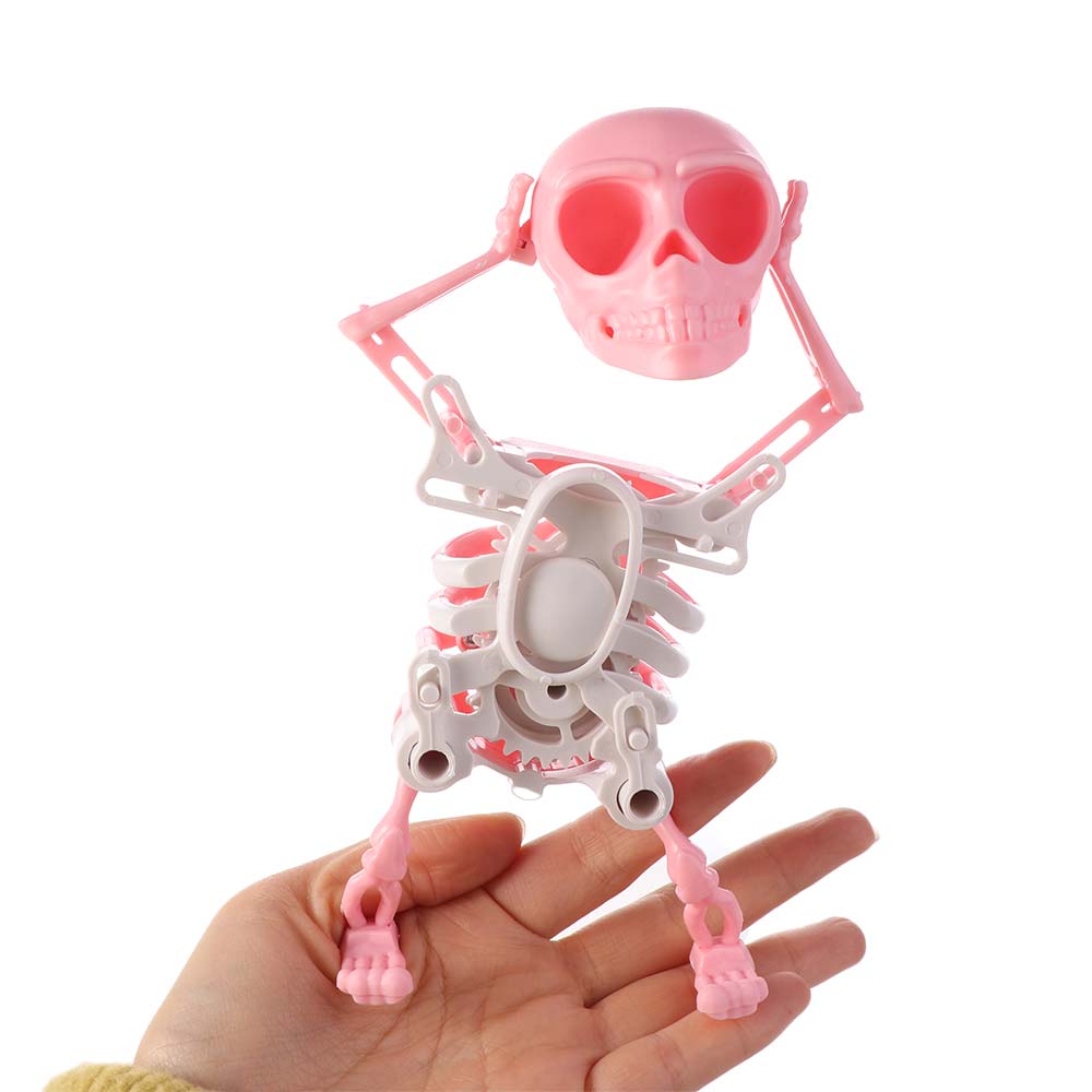 Dancing Skull Wind-up Dancing Skeleton Toy Plastic Spring Clockwork Toy  Kids Toddlers