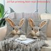 1Pc Easter Bunny Print Cushion Cover Polyester 2D Double-Sided Printing Pillow Cover For Sofa Bedroom Living Room Holiday Gift