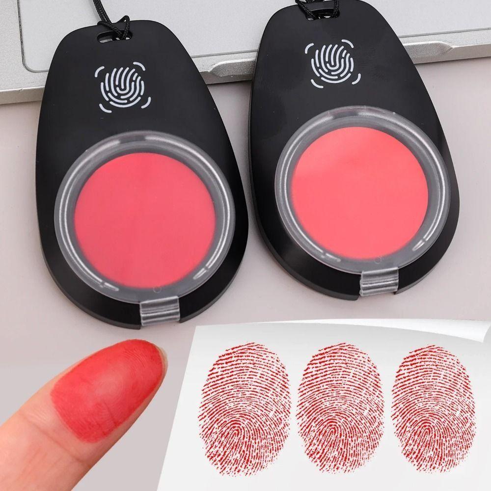 Anti-Fake Thumbprint Ink Pad Finger Printing Red Stamp Pad Mini Finger Signature Inkpad  DIY Crafts
