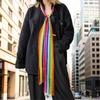 Lace Striped Neck Scarf With Tassels For Women and Teens Fashion Neck Accessories Perfect For Various Occasion Outfit