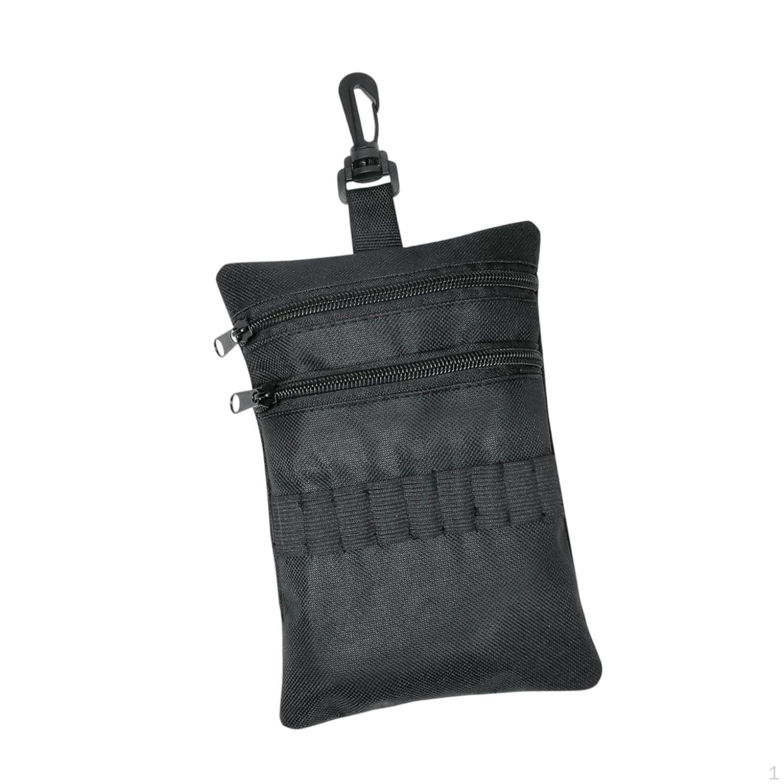 

Golf Tee Pouch Ball Bag Accessories Organizer Lightweight Carrying with Clip