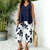 Women's Fashion Casual Sleeveless V Neck Pants Suits