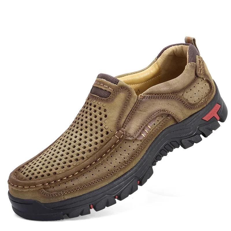Fashion Outdoor Men's Hiking Shoes Genuine Leather Casual Leather Shoes Men's Shoes