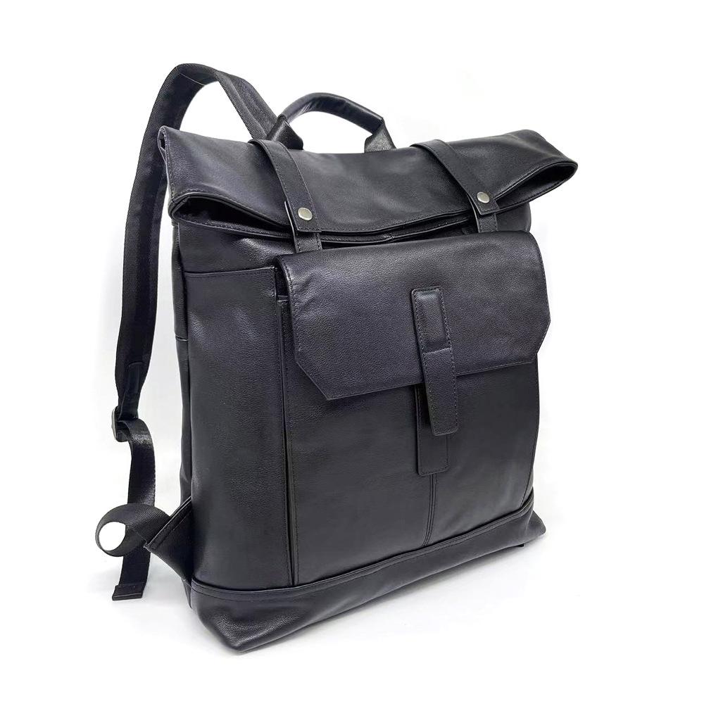Wind Leather Men'S Backpack Large Capacity Business Computer Bag Cowhide Sports Travel Backpack