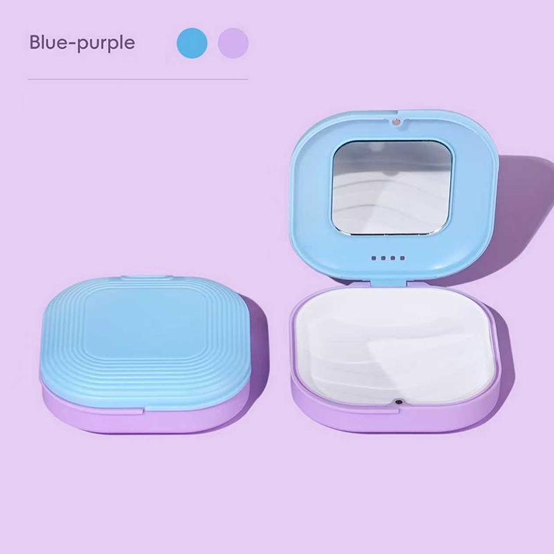 Dental Retainer Box With Mirror Magnetic Aligner Mouth Guard Container Travel Case For Teeth Braces False Denture Storage