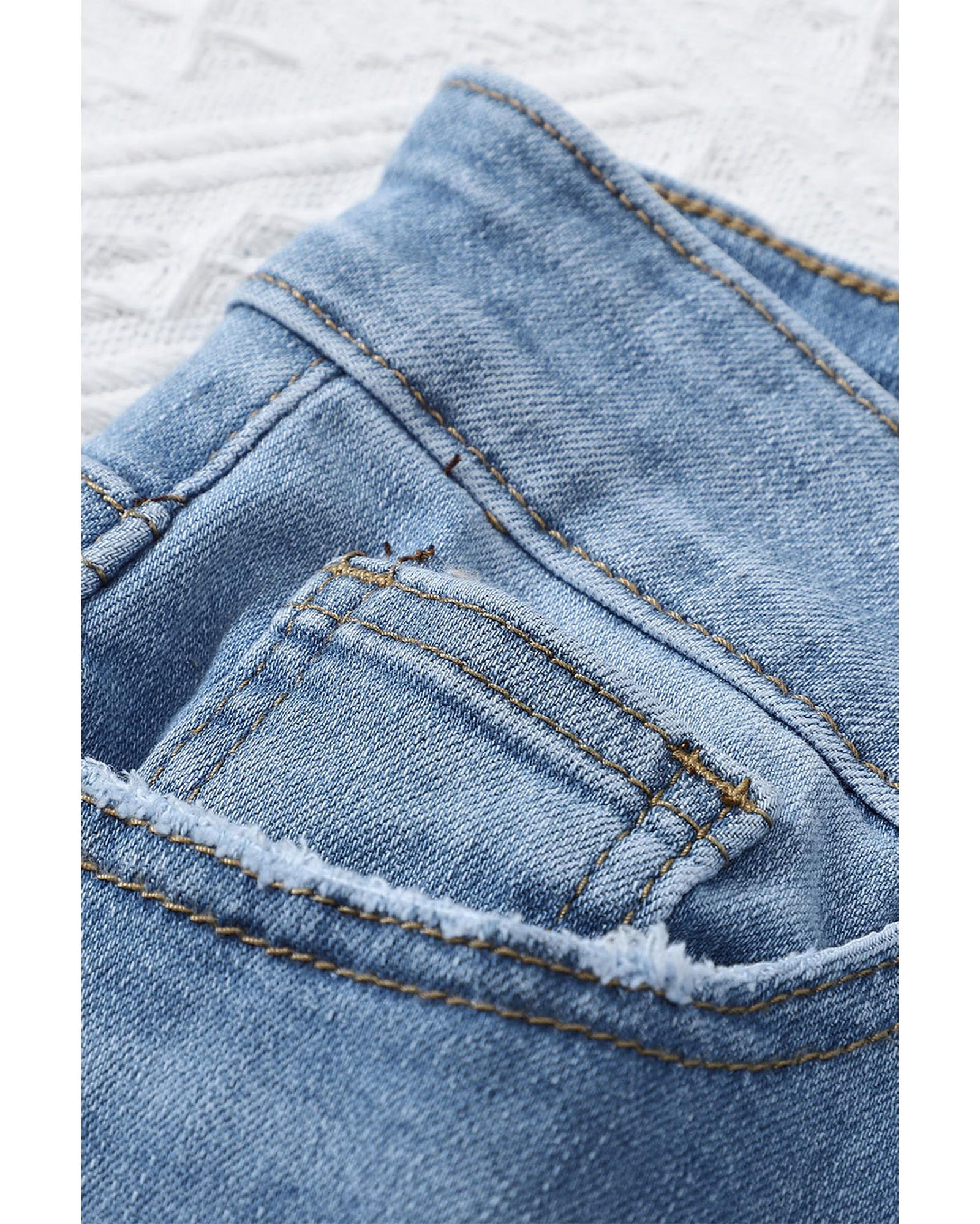 

Azura Exchange Distressed Boyfriend Denim Pants S небо синє кольору