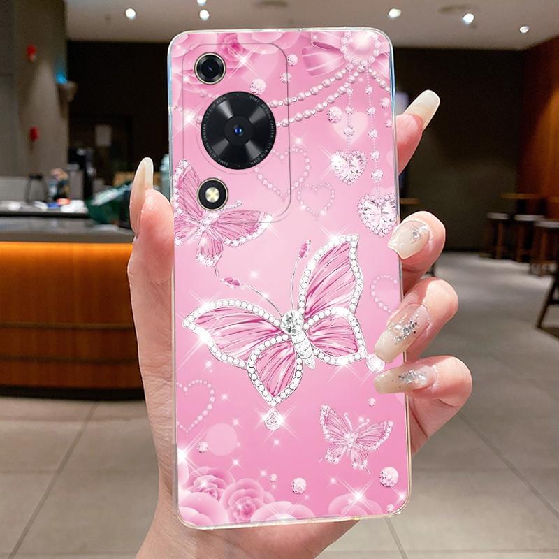 For Huawei Nova Y63 Case NovaY63 Y 63 Phone Cover Clear Silicone Fashion Flower TPU Soft Cases for Huawei Nova Y72s Back Shells