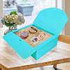 10pcs Blue Gift Boxes with Lids and Ribbons Kraft Gift Boxes Multipurpose Packaging for Elegant  DIY Crafts Wedding Favors Birthday Party Presents