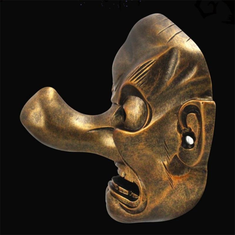 

Eyecatching Tengu Halloween Mask In Resin Available In Silver Copper And Finishes Red Copper Tengu Mask